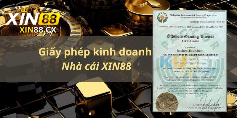 4 giấy phép hoạt động được cấp phép của Xin88