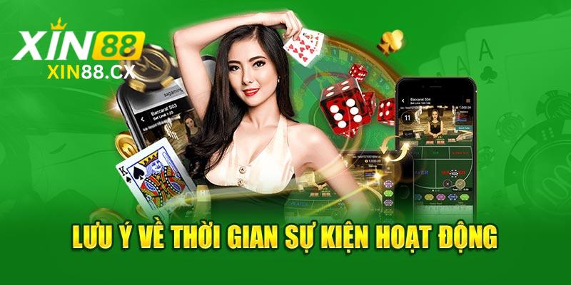 Lưu ý về thời gian sự kiện hoạt động